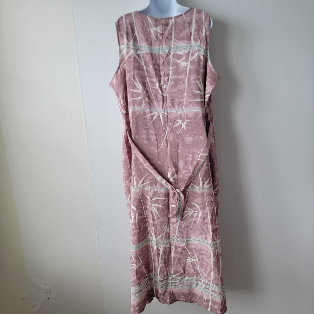 Joanna women's maxi sleeveless dress sz 3X floral tie in back Boho Chic Soft - Picture 2 of 8